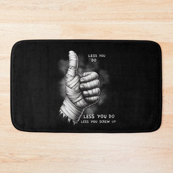 Item preview, Less you do less you screw up, minimalism, procrastination, slowlife, minimalist approach, simplify, more or less, designed and sold by CrisMor-Art.