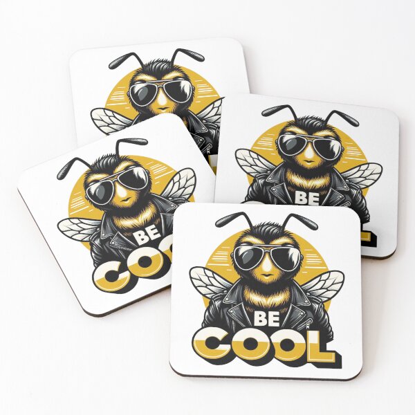 Item preview, Be Cool - Bee Wearing Sunglasses Cool Look Design Collection designed and sold by StickerHavenn.