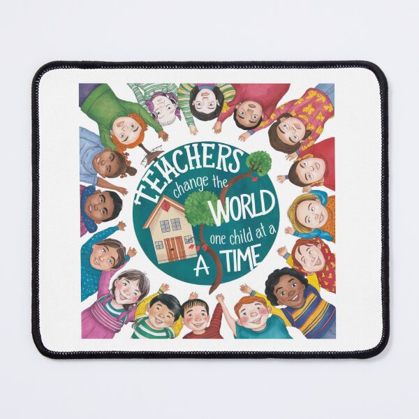Item preview, Teachers Change the World One Child at a Time - Globe and Children Design designed and sold by deluxedigital1.