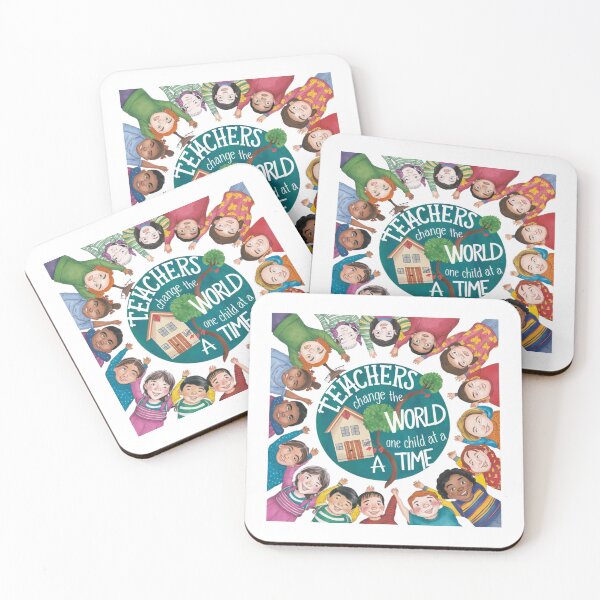Item preview, Teachers Change the World One Child at a Time - Globe and Children Design designed and sold by deluxedigital1.