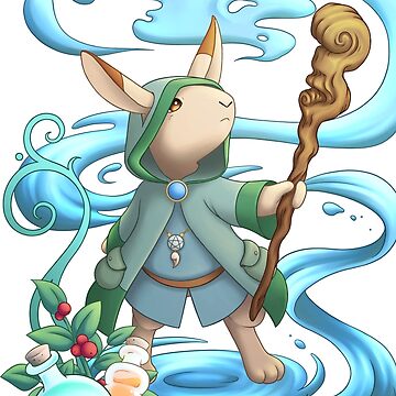 Artwork thumbnail, Bunny mage water magic by WhiteCatShop