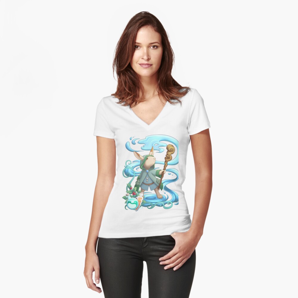 Item preview, Fitted V-Neck T-Shirt designed and sold by WhiteCatShop.