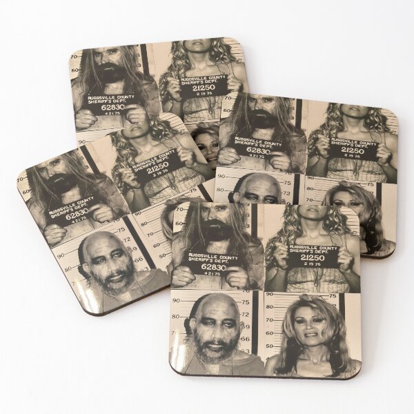 Item preview, The devils rejects mug shot collection art print design horror Rob zombie designed and sold by Jimbobipbip.