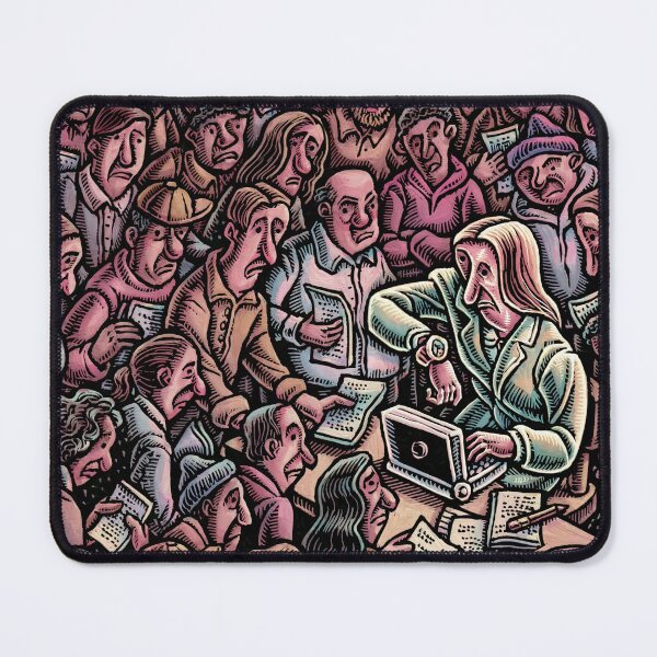 Item preview, Female Lawyer Overwhelmed by Clients designed and sold by LisaHaney.