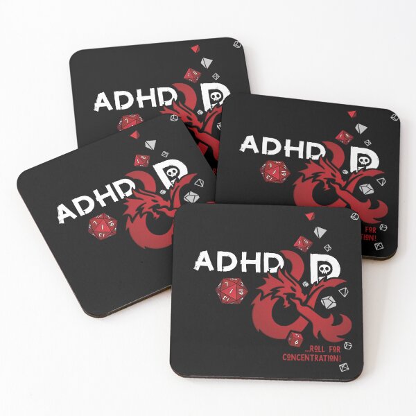 Item preview, ADHD&D | Roll for concentration | DnD (for black, no text) designed and sold by keyvei.