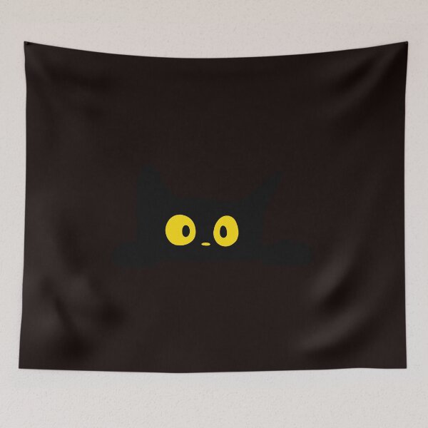 Item preview, black cat with yellow eyes designed and sold by Cine Merch.