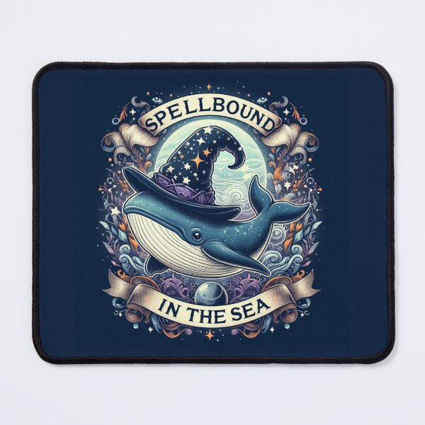 Item preview, Spellbound in the Sea - Magical Whale in Wizard's Hat Design Collection designed and sold by StickerHavenn.