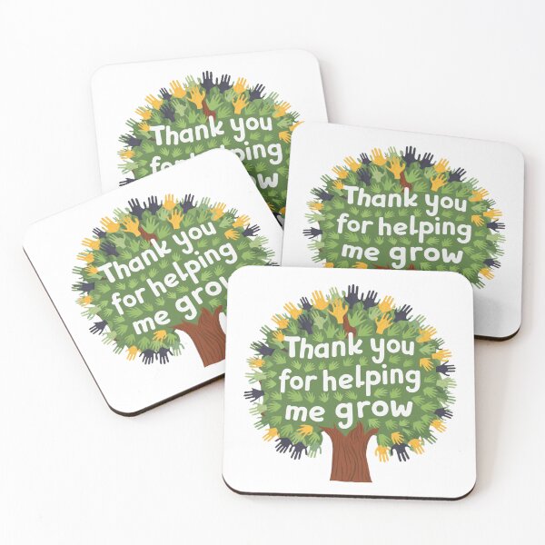 Item preview, Thank You for Helping Me Grow - Tree with Hand-Shaped Leaves designed and sold by deluxedigital1.