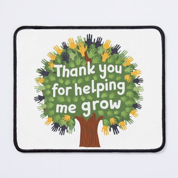 Item preview, Thank You for Helping Me Grow - Tree with Hand-Shaped Leaves designed and sold by deluxedigital1.