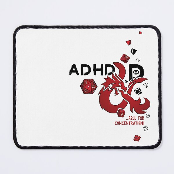 Item preview, ADHD&D | Roll for concentration | DnD (for white, no text) designed and sold by keyvei.
