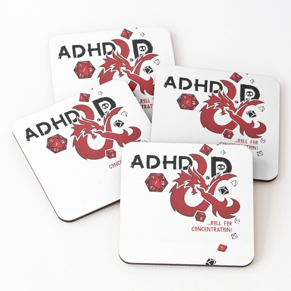 Item preview, ADHD&D | Roll for concentration | DnD (for white, no text) designed and sold by keyvei.