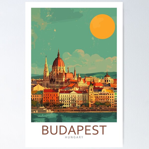 Aperçu de l'œuvre Budapest Hongrie - Art du voyage créée et vendue par Marciolini.