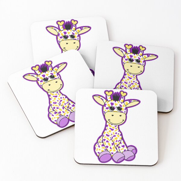 Item preview, Cute Intersex Pride Flag Giraffe Purple Yellow designed and sold by JoyfulJen.