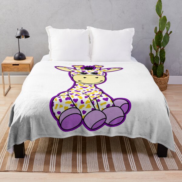 Item preview, Cute Intersex Pride Flag Giraffe Purple Yellow designed and sold by JoyfulJen.