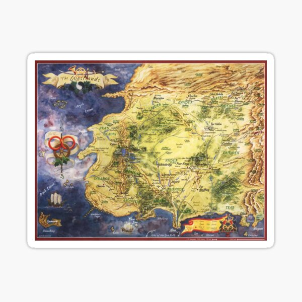 Artikel-Vorschau von Das Rad der Zeit - Fantasy-Karte von Robert Jordan - Kunstdesign, designt und verkauft von Jimbobipbip.