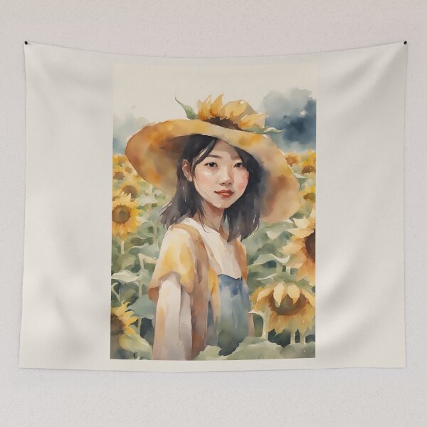 Item preview, Golden Dreams: A Romantic Tale in a Sunflower Field designed and sold by Emilyprintart.
