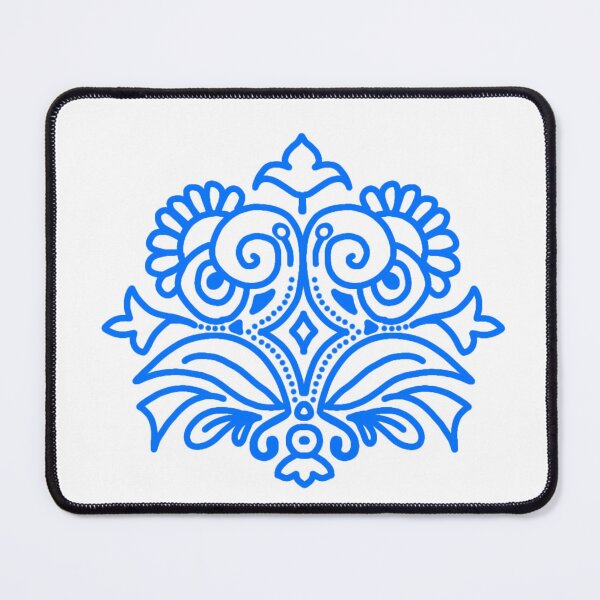 Item preview, Blue folk motif designed and sold by Kalpa.