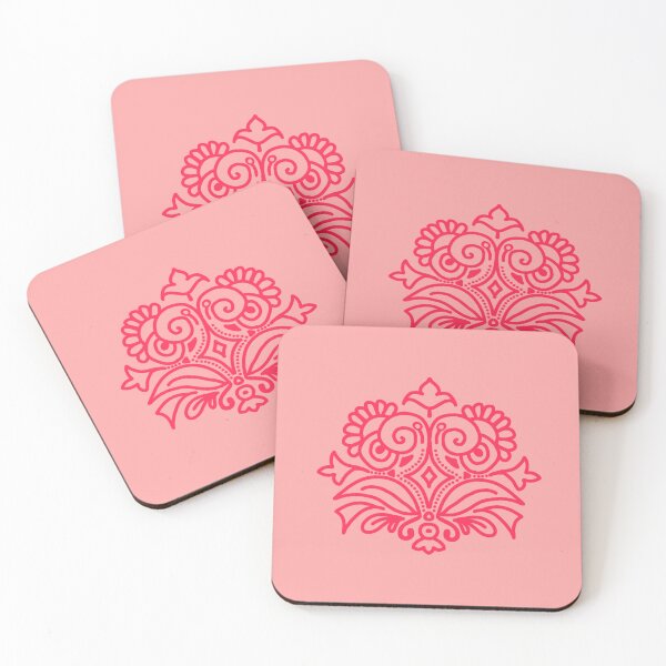 Item preview, Red folk motif designed and sold by Kalpa.