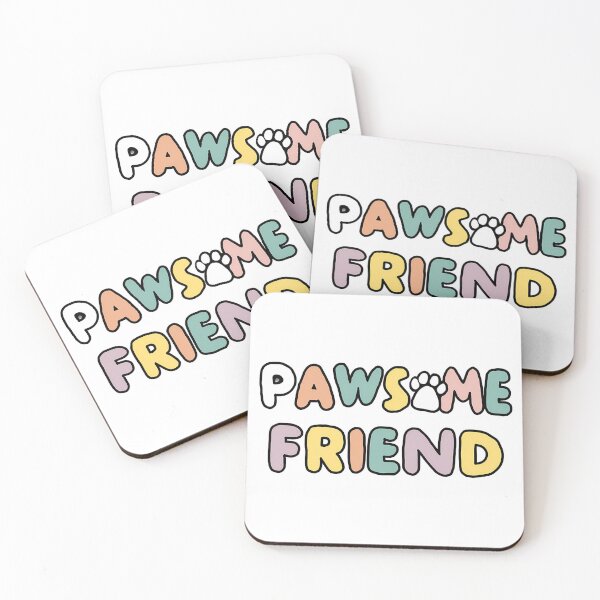 Item preview, "Pawsome friend" funny pun design designed and sold by Rare By Hero.