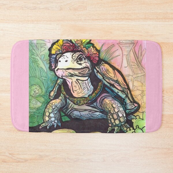 Item preview, Grandma Turtle - Colorful floral senior tortoise designed and sold by BagChemistry.