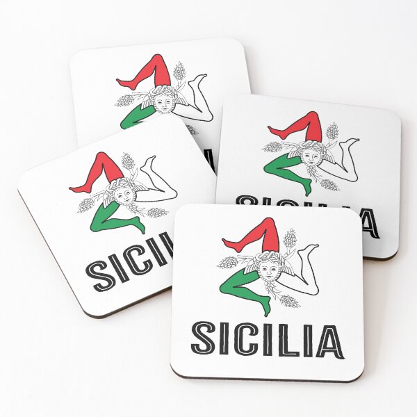 Item preview, Sicilia Trinacria Italian Flag designed and sold by Freshinkshop.