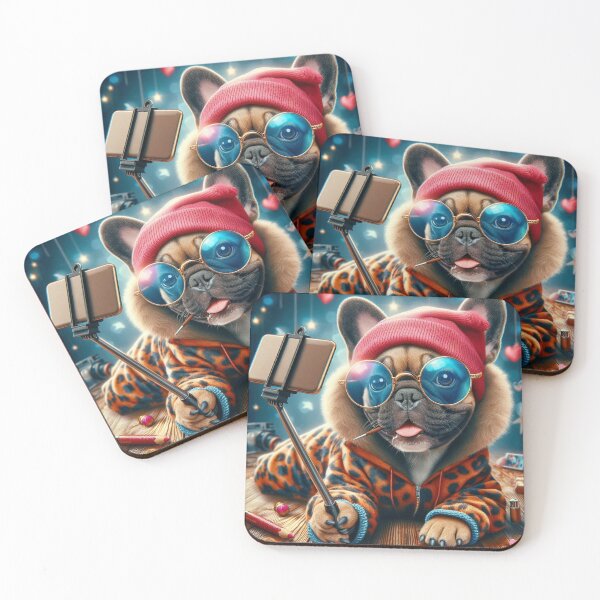Item preview, French Bulldog Social Media Star Taking a Selfie designed and sold by TheDogOnIt.