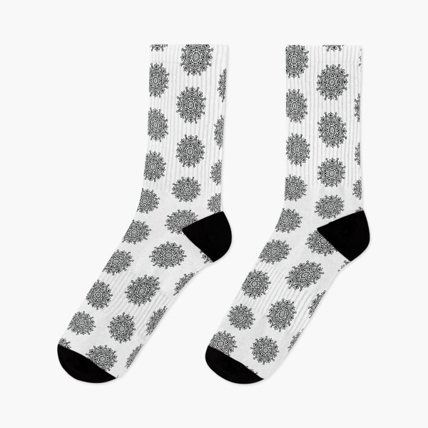 Item preview, Black circular folk motif designed and sold by Kalpa.