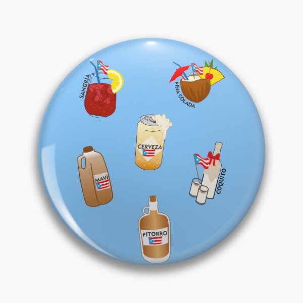 Item preview, Puerto Rican Drinks Cocktail Coquito Pina Colada Beer Pitorro Mavi Sangria Boricua Flag designed and sold by byDarling.
