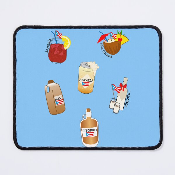 Item preview, Puerto Rican Drinks Cocktail Coquito Pina Colada Beer Pitorro Mavi Sangria Boricua Flag designed and sold by byDarling.