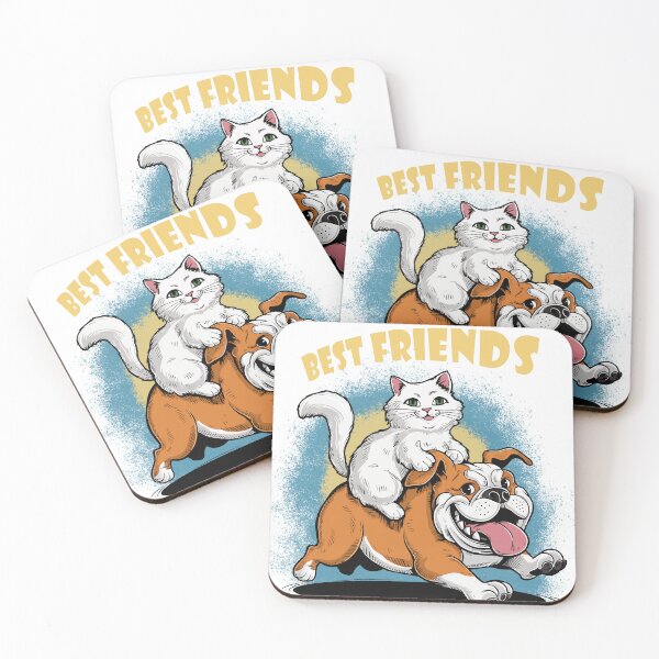 Item preview, a cat rides a dog.  designed and sold by JoraArt.