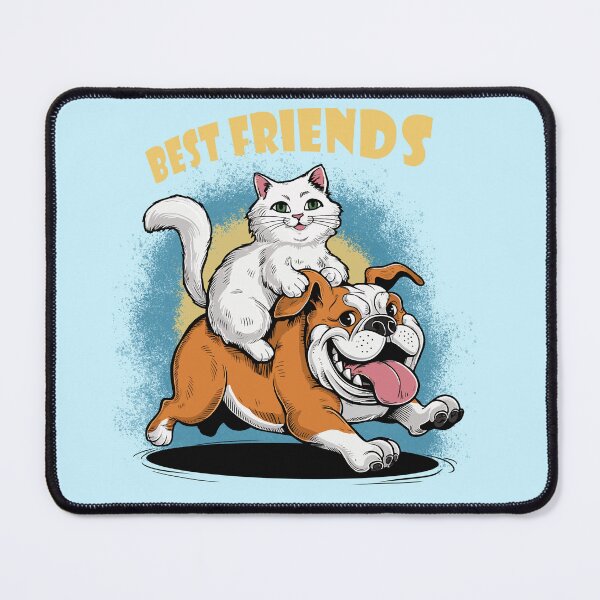 Item preview, a cat rides a dog.  designed and sold by JoraArt.