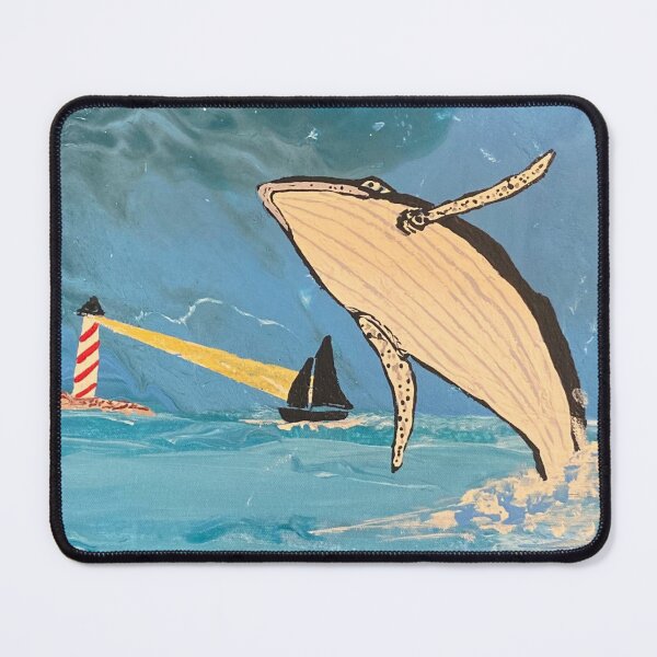 Item preview, THE WHALE AND THE LIGHTHOUSE designed and sold by TFCainArt.