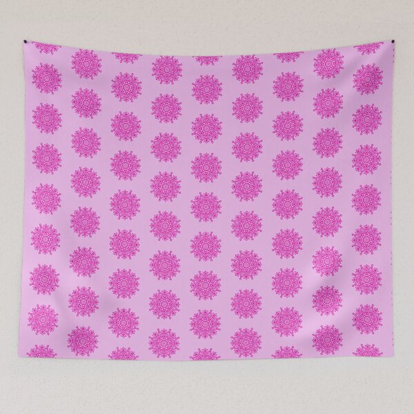 Item preview,  Pink circular folk motif designed and sold by Kalpa.