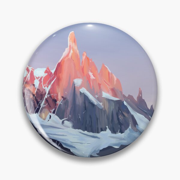 Item preview, Landscape snowy pink mountains  designed and sold by halrinach24.