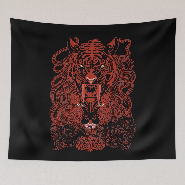 Aperçu de l'œuvre Archétype de la fille tigre rouge créée et vendue par Dugleidy Santos.