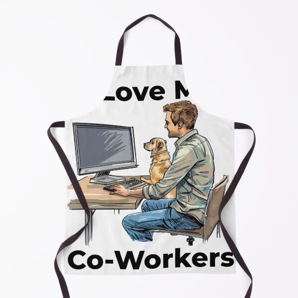 Item preview, I Love My Co-Workers Work From Home Dog designed and sold by Wormy-23.