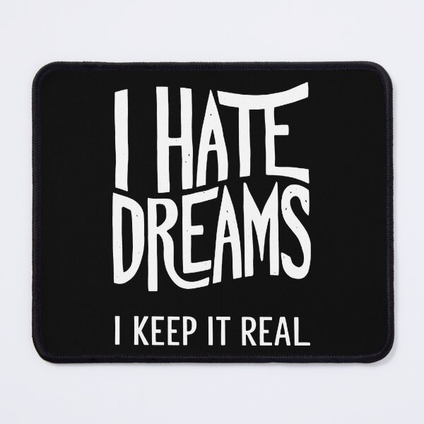 Item preview, No Dreamers Allowed: White Text on Black Background designed and sold by SplashTastic.
