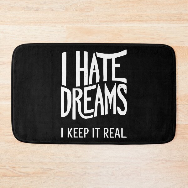 Item preview, No Dreamers Allowed: White Text on Black Background designed and sold by SplashTastic.
