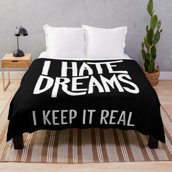 Item preview, No Dreamers Allowed: White Text on Black Background designed and sold by SplashTastic.