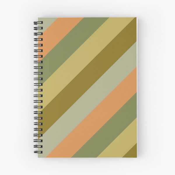 Item preview, Retro Diagonal Stripes in Vintage Olive Green and Cantaloupe Orange designed and sold by kierkegaard.