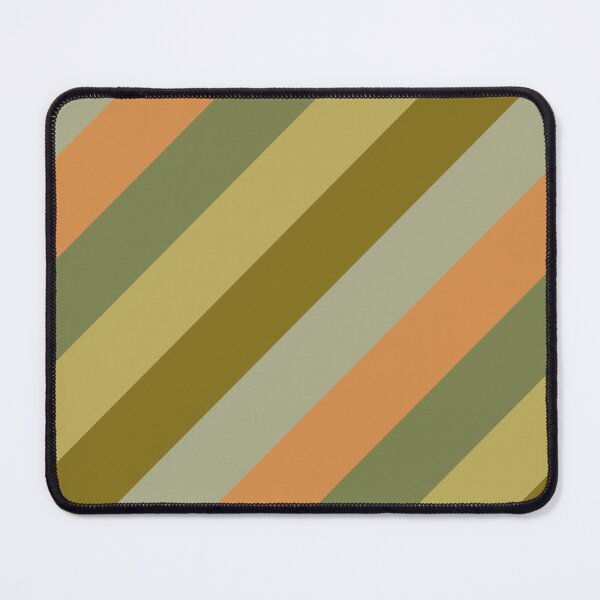 Item preview, Retro Diagonal Stripes in Vintage Olive Green and Cantaloupe Orange designed and sold by kierkegaard.