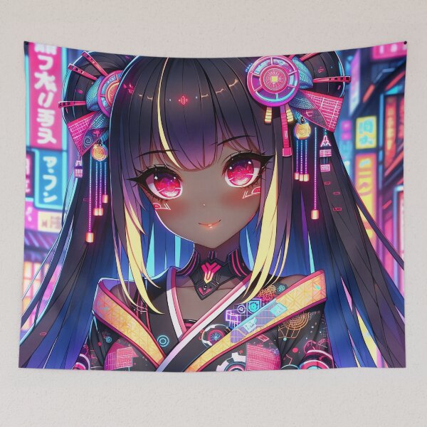 Item preview, Cyberpunk Maiko designed and sold by The Journey Ain't Mid.