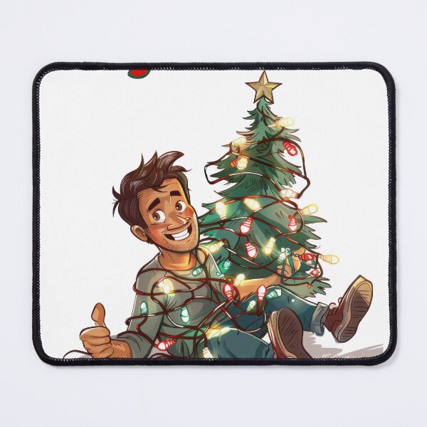 Item preview, Stay Positive Man In Christmas Tree Lights designed and sold by Wormy-23.