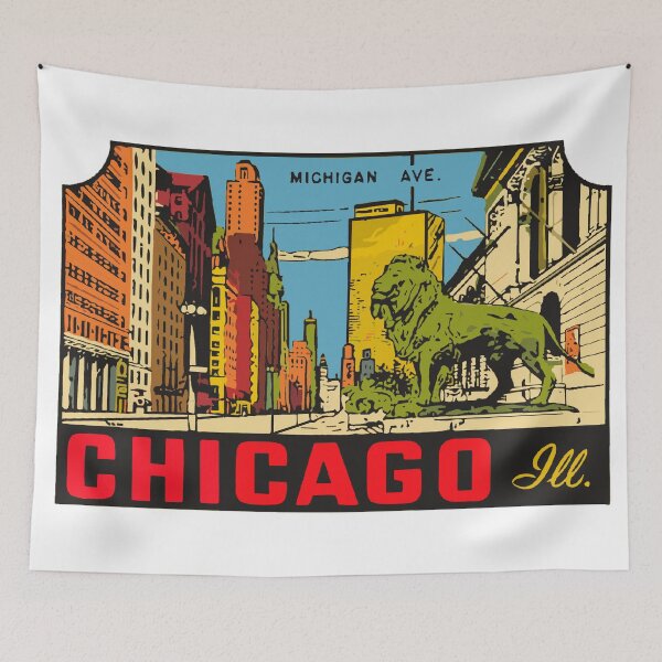 Item preview, Michigan Ave Chicago Vintage Style designed and sold by Decal Mania.