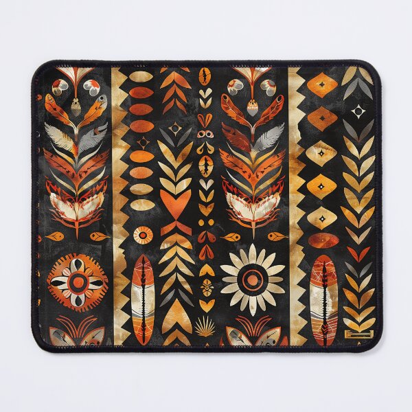 Item preview, Tribal feather ethnic pattern designed and sold by ArtStyleAlice.