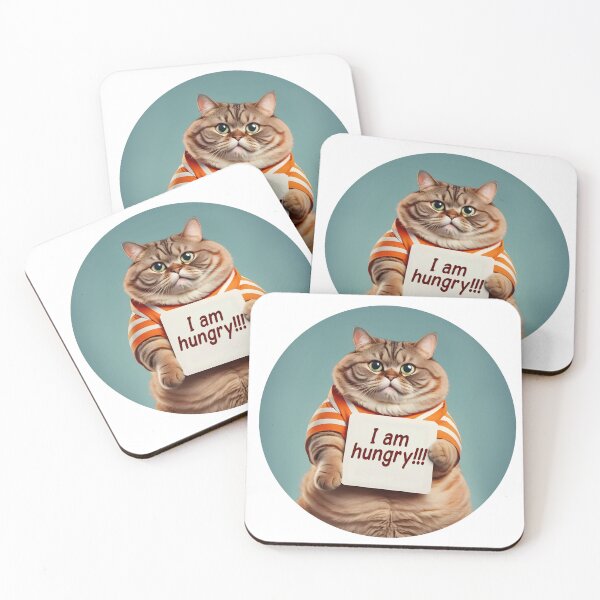 Item preview, Fat hungry cat.  designed and sold by JoraArt.