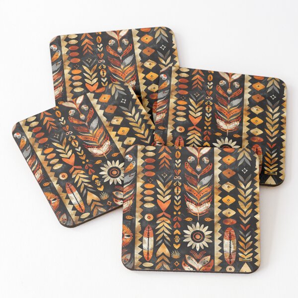 Item preview, Tribal feather ethnic pattern designed and sold by ArtStyleAlice.