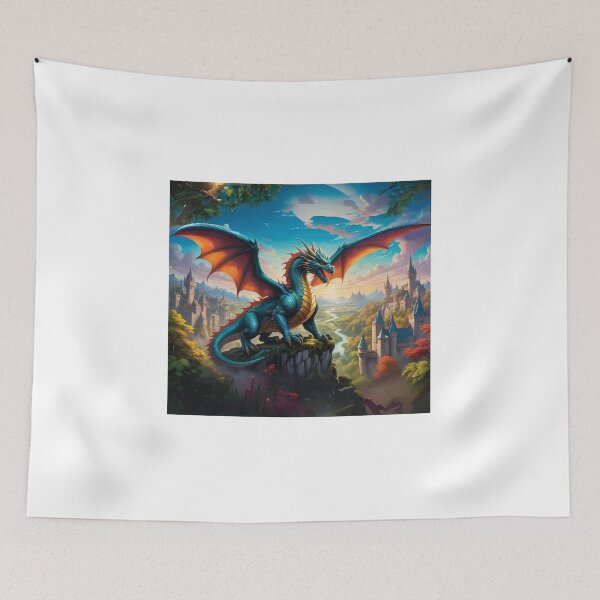Item preview, Majestic Dragon Over Mystical Landscape designed and sold by Taurus-Fearless.