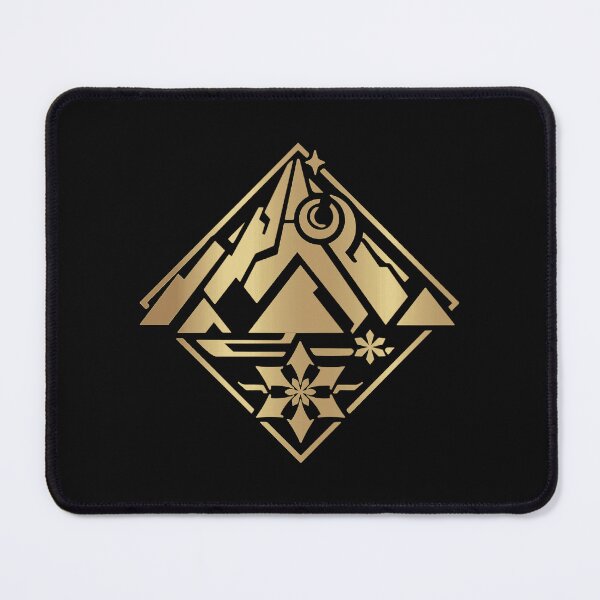 Item preview, Dragonspine Genshin Impact Area Emblem Gold Symbol designed and sold by Kubala Designs.