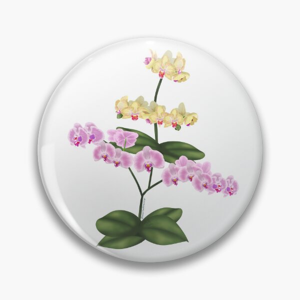 Item preview, Pink and yellow orchids (nb) designed and sold by AssortedDrawings.